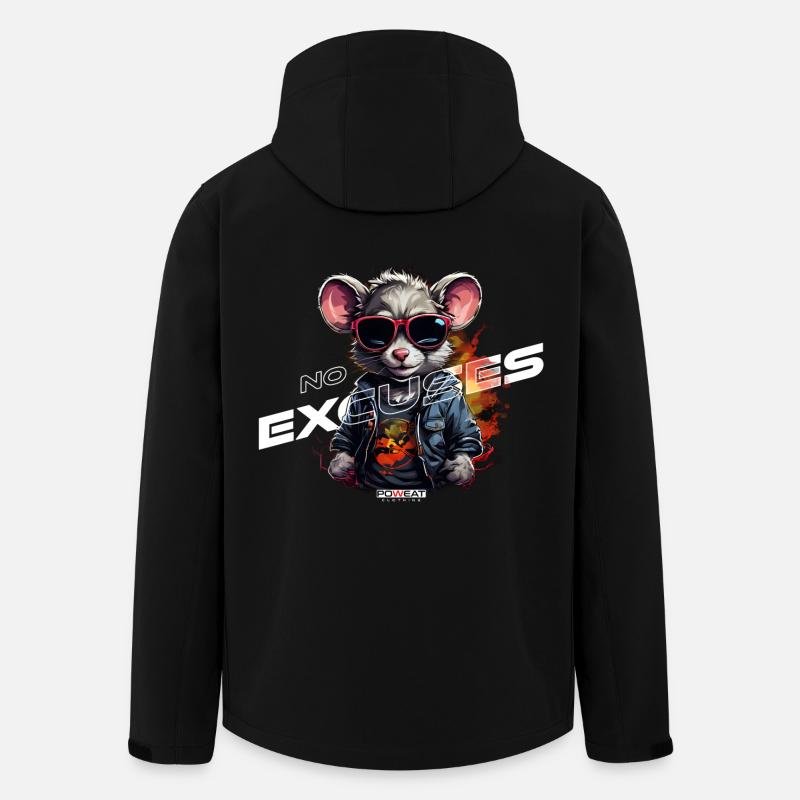 No Excuses - Recycelte Männer Softshell-Jacke von Stanley/Stella - Schwarz