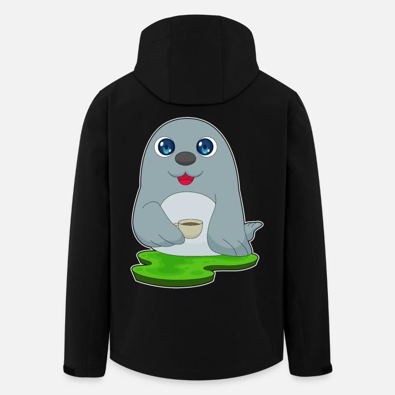 Tasse à café Seal - Veste softshell homme en polyester recyclé Stanley/Stella - noir