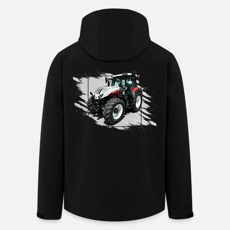 Steyr Traktor - Recycelte Männer Softshell-Jacke von Stanley/Stella - Schwarz