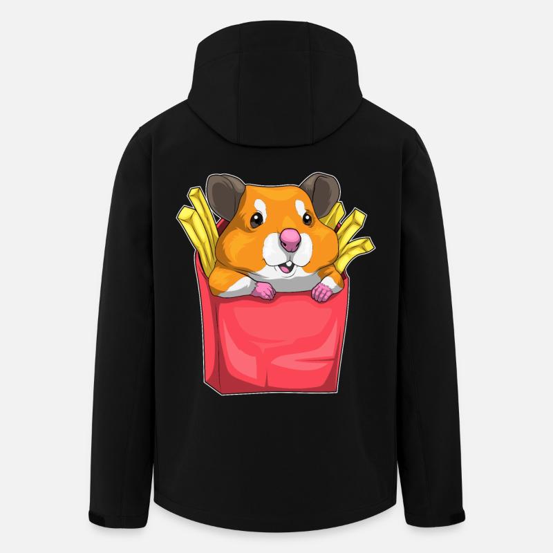 Hamster Pommes frites - Recycelte Männer Softshell-Jacke von Stanley/Stella - Schwarz
