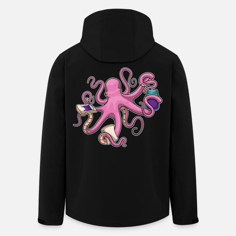Sandwich au poulpe - Veste softshell homme en polyester recyclé Stanley/Stella - noir