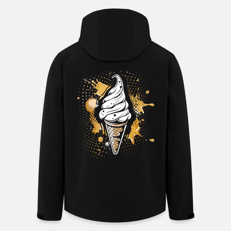 Eiswaffel Farbklecks - Recycelte Männer Softshell-Jacke von Stanley/Stella - Schwarz