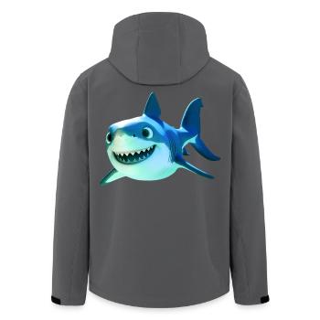Hai Haifisch Tigerhai Grauhai Haie Weißer Hai - Recycelte Männer Softshell-Jacke von Stanley/Stella - Schwarz - Hinten - AI Model Male 185 light (185cm)