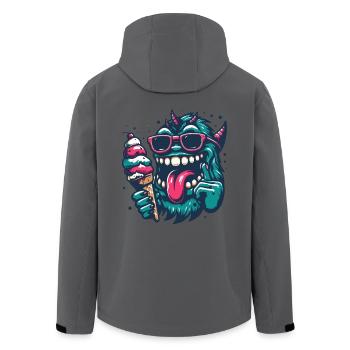 Monster Soft Icecream Usedom Island Shirt - Men’s Recycled Softshell Jacket by Stanley/Stella - black - Back - AI Model Male 185 light (185cm)