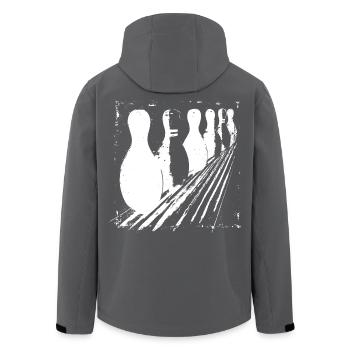 Bowling Pins - Recycelte Männer Softshell-Jacke von Stanley/Stella - Schwarz - Hinten - AI Model Male 185 light (185cm)
