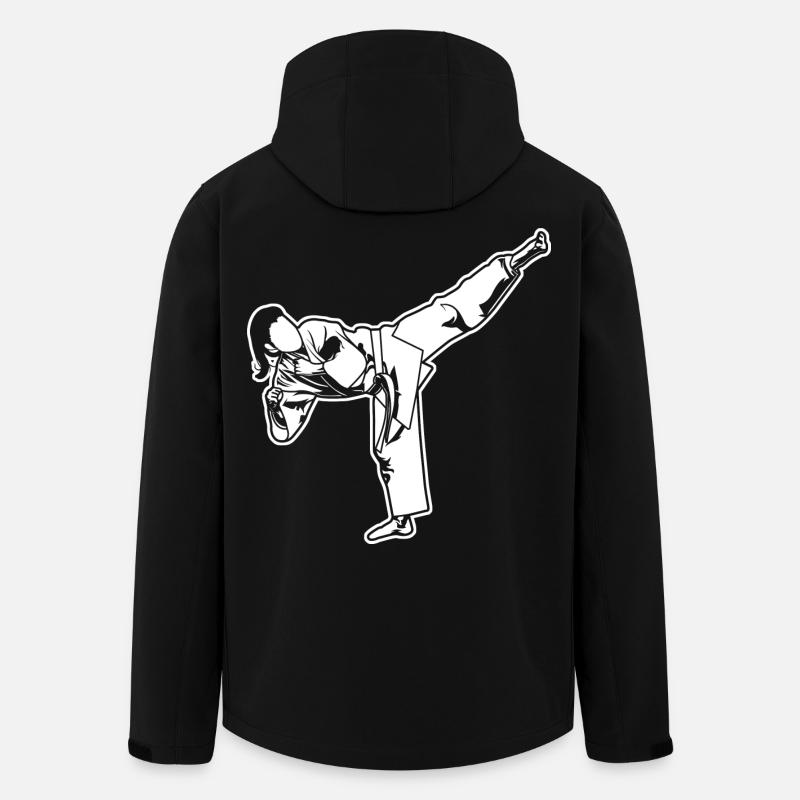 Weibliche Karateka - Recycelte Männer Softshell-Jacke von Stanley/Stella - Schwarz