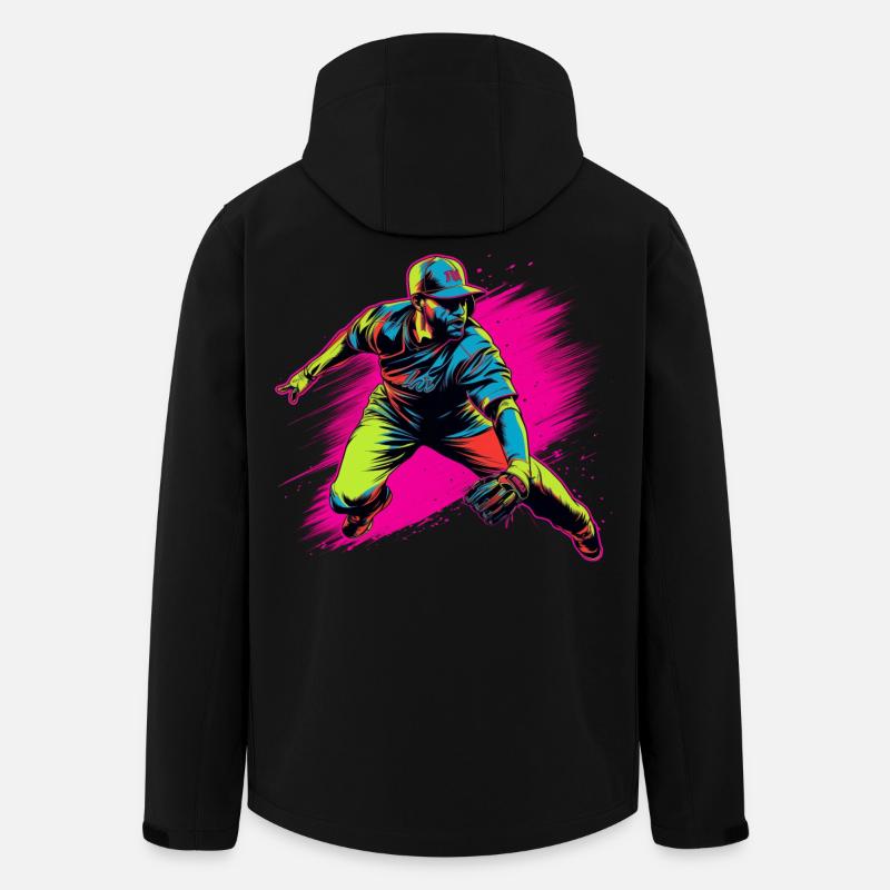 Baseballspieler Steamwave - Recycelte Männer Softshell-Jacke von Stanley/Stella - Schwarz