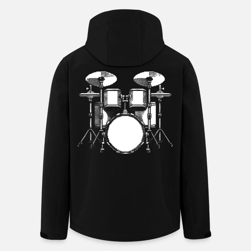Drums Graphics - Men’s Recycled Softshell Jacket by Stanley/Stella - black