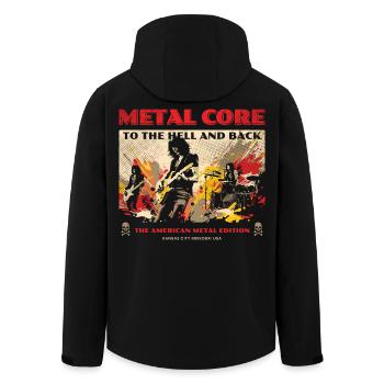 heavy metal rock - Men’s Recycled Softshell Jacket by Stanley/Stella - black - Back - AI Model Male 185 light (185cm)