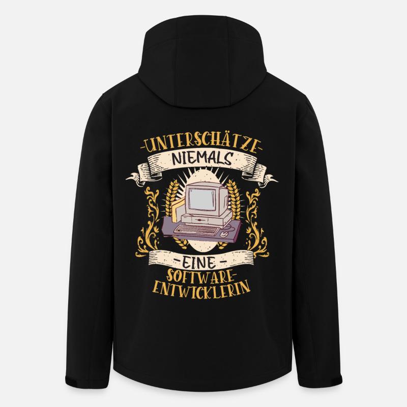 Softwareentwicklerin Geschenk Code Lustig - Recycelte Männer Softshell-Jacke von Stanley/Stella - Schwarz