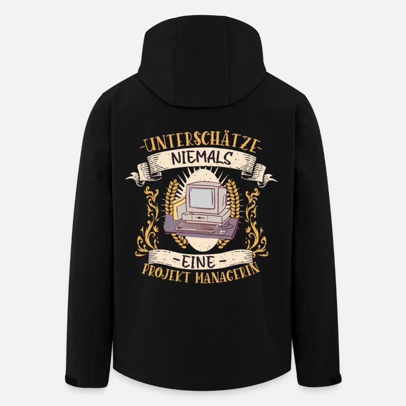 Projekt Managerin Geschenk Teamarbeit Lustig - Recycelte Männer Softshell-Jacke von Stanley/Stella - Schwarz