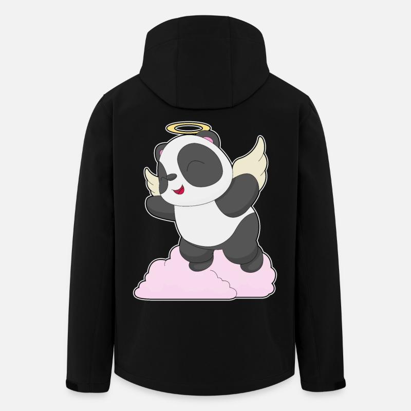 Panda Ange Ange Ailes - Veste softshell homme en polyester recyclé Stanley/Stella - noir