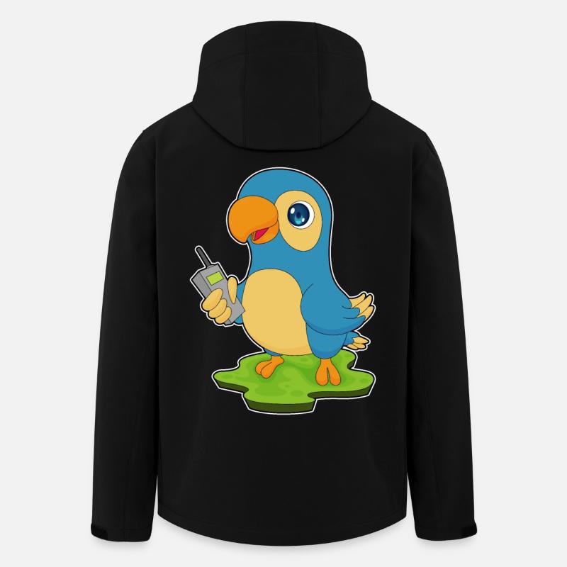 Radio perroquet - Veste softshell homme en polyester recyclé Stanley/Stella - noir