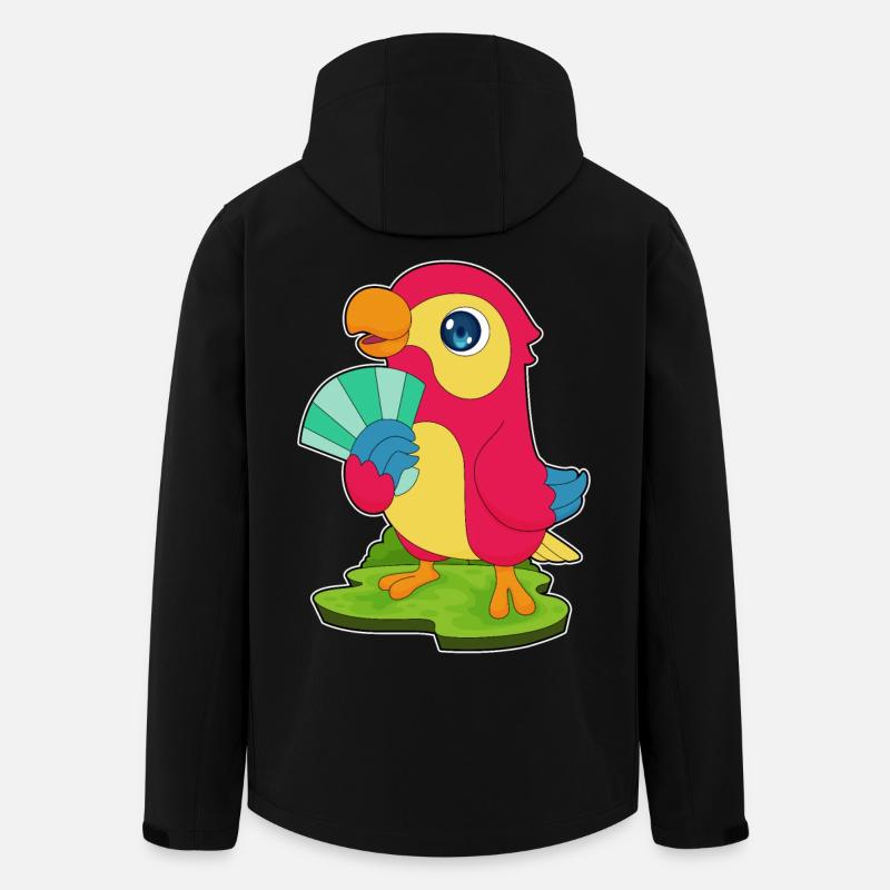 Parrot Hand Fan - Men’s Recycled Softshell Jacket by Stanley/Stella - black
