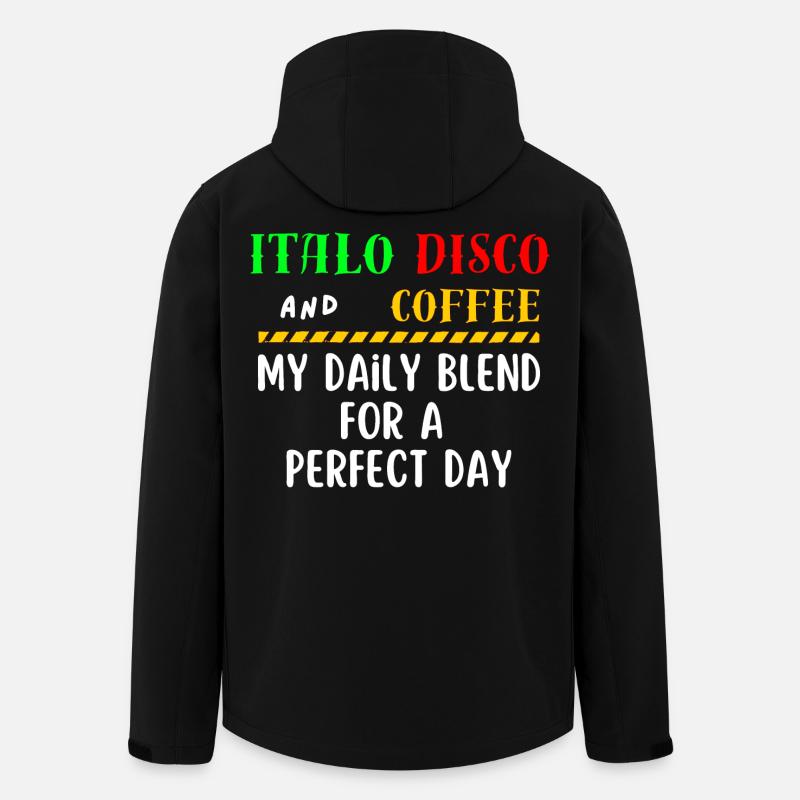 Italo Disco und Kaffeehemd - Recycelte Männer Softshell-Jacke von Stanley/Stella - Schwarz