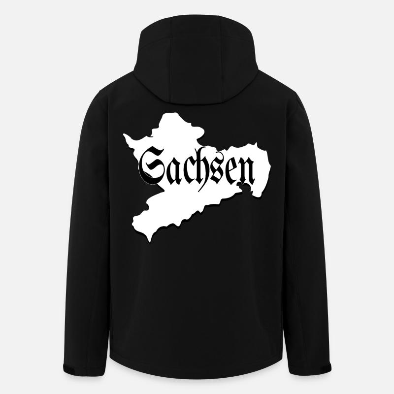 Sachsen schwarz weiß - Recycelte Männer Softshell-Jacke von Stanley/Stella - Schwarz