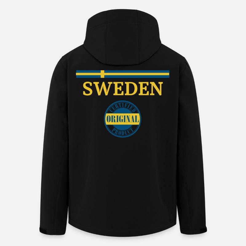 Flagge von Schweden, schwedischer Stolz - Recycelte Männer Softshell-Jacke von Stanley/Stella - Schwarz