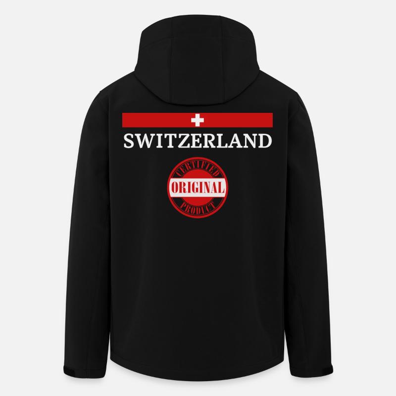 Schweizer Flagge - Recycelte Männer Softshell-Jacke von Stanley/Stella - Schwarz