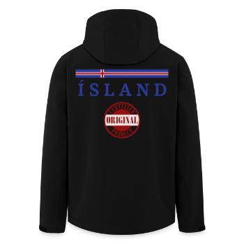 Drapeau de l’Islande, fierté islandaise - Veste softshell homme en polyester recyclé Stanley/Stella - noir - Dos - AI Model Male 185 light (185cm)