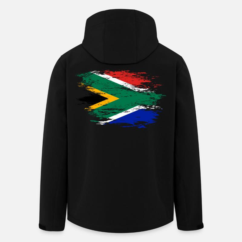 Südafrika Flagge used - Recycelte Männer Softshell-Jacke von Stanley/Stella - Schwarz