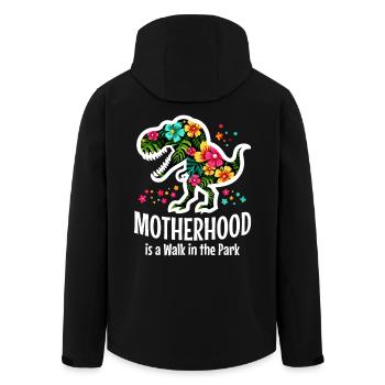 Being a mother is a walk in the park - Men’s Recycled Softshell Jacket by Stanley/Stella - black - Back - AI Model Male 185 light (185cm)
