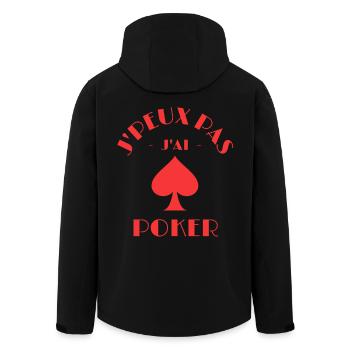 Ich kann nicht Poker haben - Recycelte Männer Softshell-Jacke von Stanley/Stella - Schwarz - Hinten - AI Model Male 185 light (185cm)