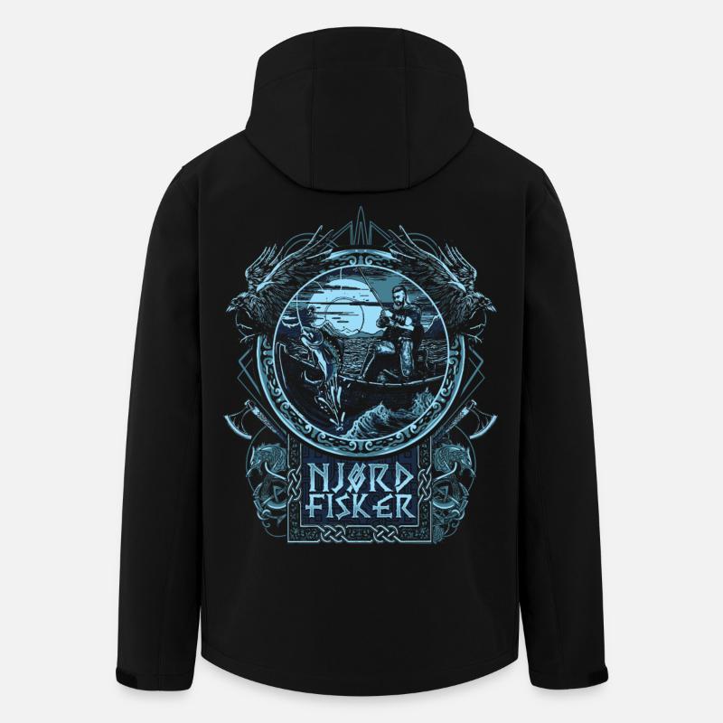 Njørd Fisker - Viking - Blue - Recycelte Männer Softshell-Jacke von Stanley/Stella - Schwarz