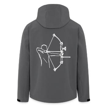 Archers - Veste softshell homme en polyester recyclé Stanley/Stella - noir - Dos - AI Model Male 185 light (185cm)