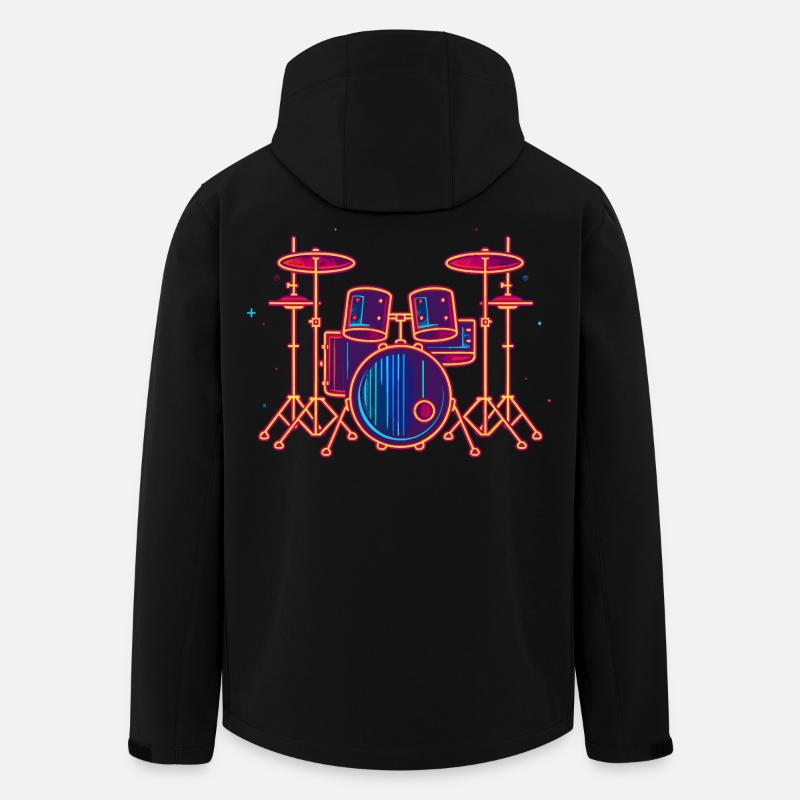 Drums Graphics - Men’s Recycled Softshell Jacket by Stanley/Stella - black