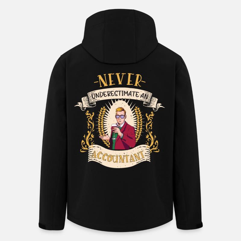 Cadeau drôle de comptabilité comptable - Veste softshell homme en polyester recyclé Stanley/Stella - noir