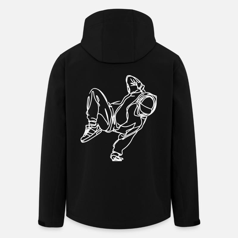 Breakdancer Drawing - Men’s Recycled Softshell Jacket by Stanley/Stella - black