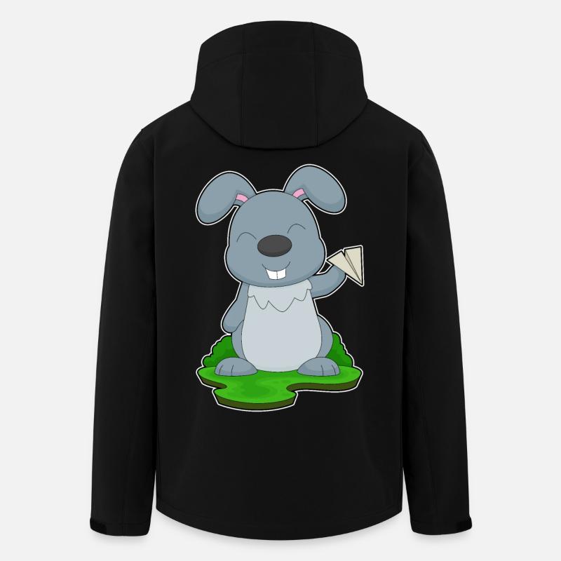 Hase Papierflugzeug - Recycelte Männer Softshell-Jacke von Stanley/Stella - Schwarz