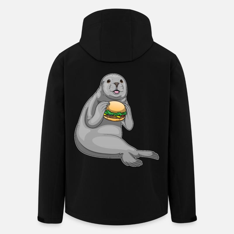 Seehund Burger - Recycelte Männer Softshell-Jacke von Stanley/Stella - Schwarz