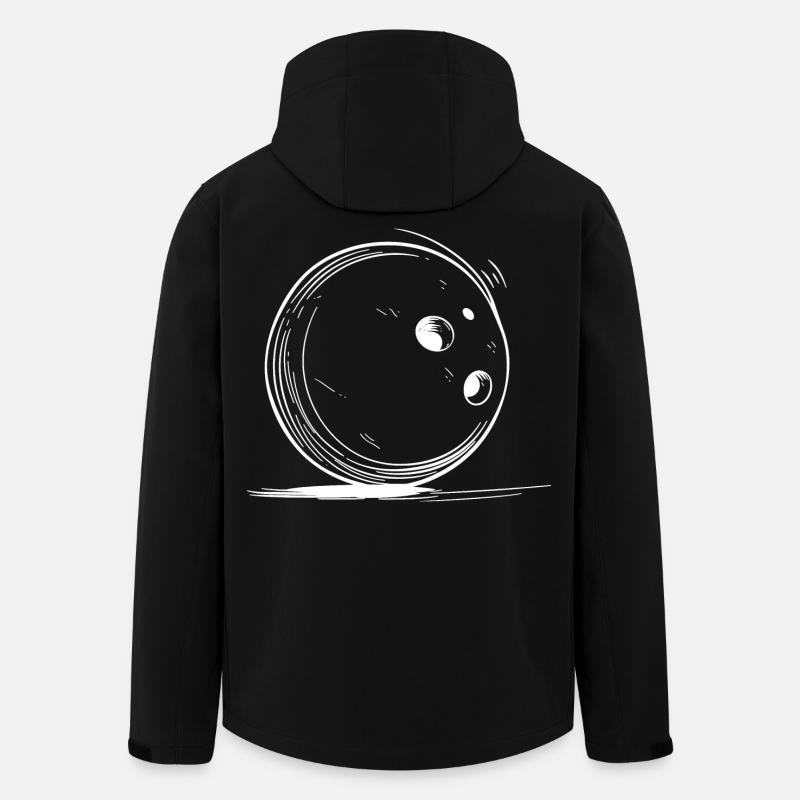 Bowling Drawing - Men’s Recycled Softshell Jacket by Stanley/Stella - black