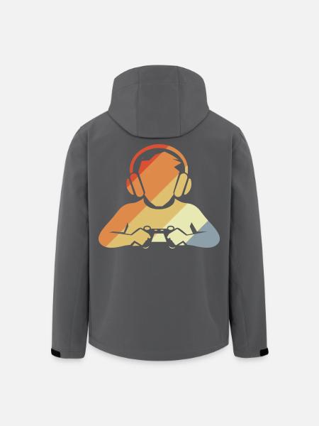 Gamer Retro Look - Men’s Recycled Softshell Jacket by Stanley/Stella - black