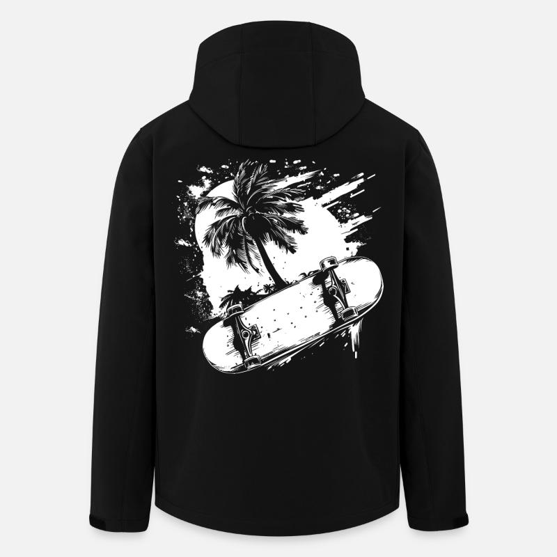 Skateboarding Drawing - Men’s Recycled Softshell Jacket by Stanley/Stella - black