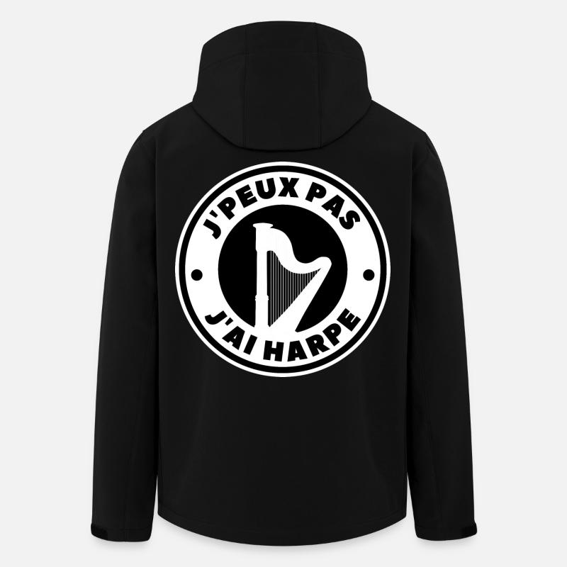 je peux pas j'ai harpe - Veste softshell homme en polyester recyclé Stanley/Stella - noir