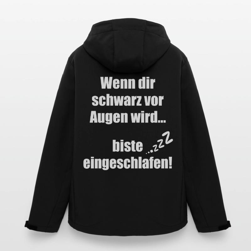 Wenn dir schwarz vor Augen wird biste eingeschlafe Recycelte Männer Softshell-Jacke von Stanley/Stella