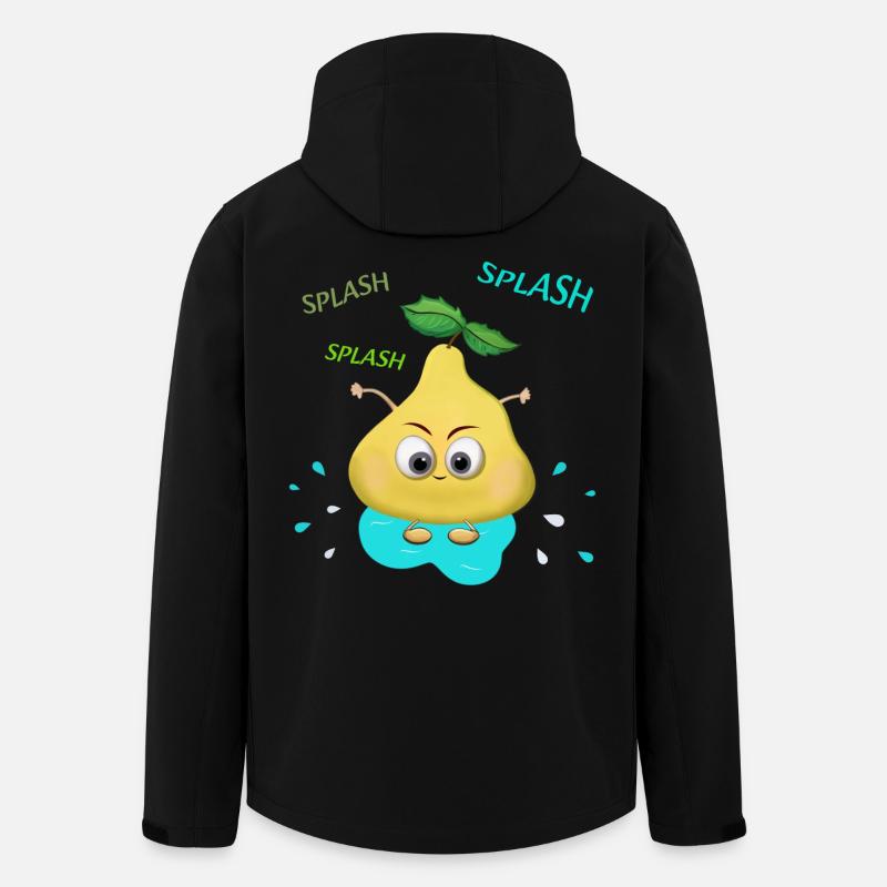 Lustige gelbe Birne - Recycelte Männer Softshell-Jacke von Stanley/Stella - Schwarz