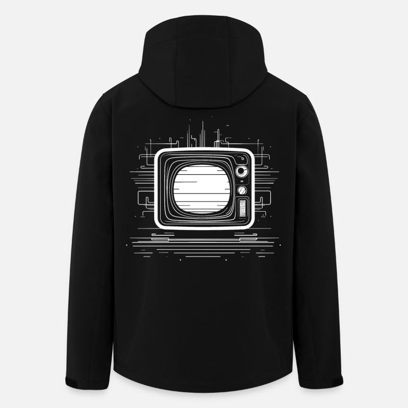 Oldschool TV Sketch - Men’s Recycled Softshell Jacket by Stanley/Stella - black
