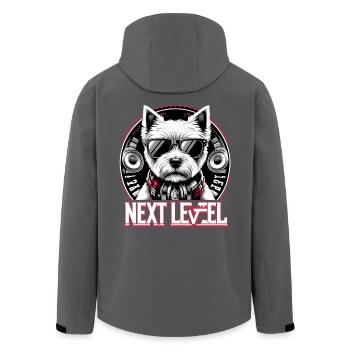 West Highland White Terrier Next Level Hip Hop - Men’s Recycled Softshell Jacket by Stanley/Stella - black - Back - AI Model Male 185 light (185cm)