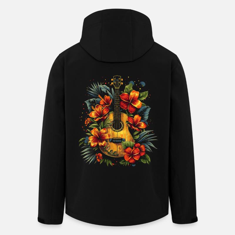 Funny Ukulele - Men’s Recycled Softshell Jacket by Stanley/Stella - black