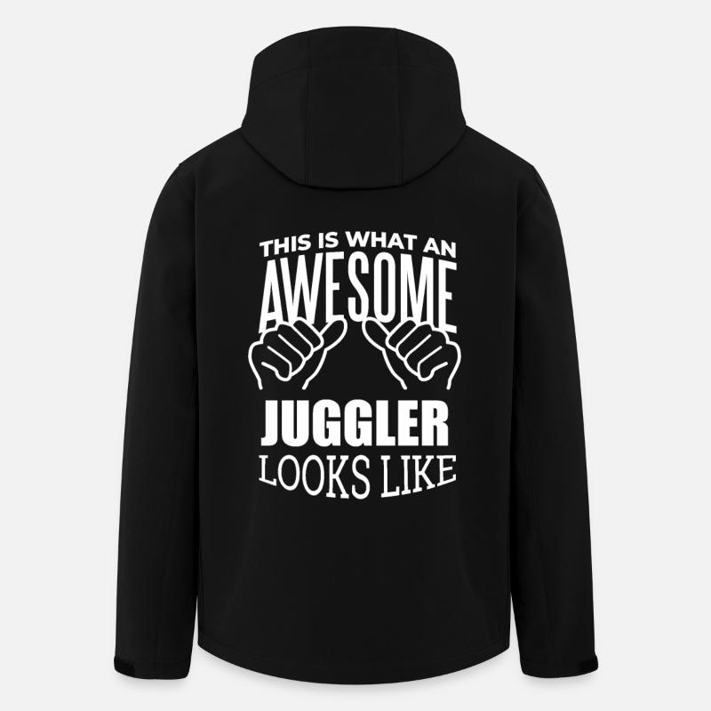 Jonglage - Recycelte Männer Softshell-Jacke von Stanley/Stella - Schwarz