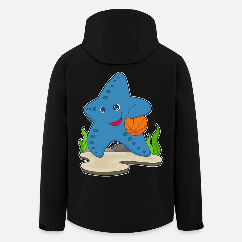 Starfish Basketteur Basketteur - Veste softshell homme en polyester recyclé Stanley/Stella - noir