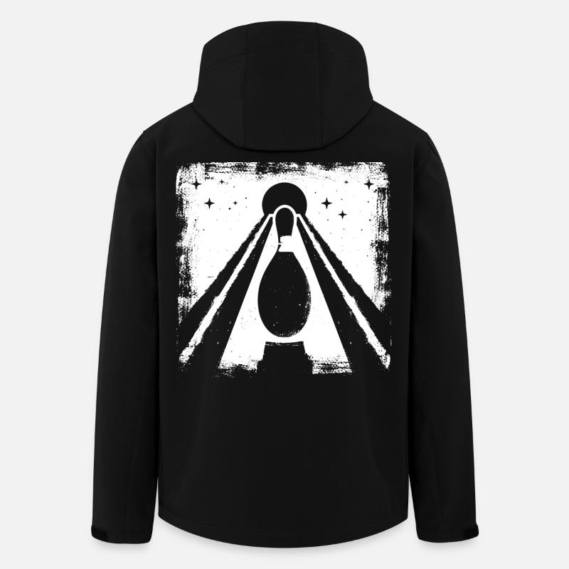 Bowling Pin Graphic - Men’s Recycled Softshell Jacket by Stanley/Stella - black