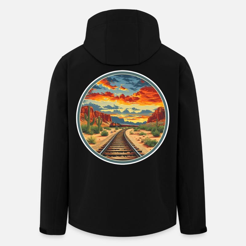 Eisenbahn - Recycelte Männer Softshell-Jacke von Stanley/Stella - Schwarz