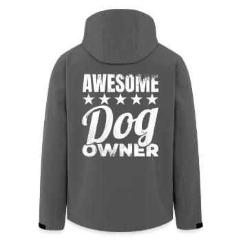 Hundehalter - Recycelte Männer Softshell-Jacke von Stanley/Stella - Schwarz - Hinten - AI Model Male 185 light (185cm)