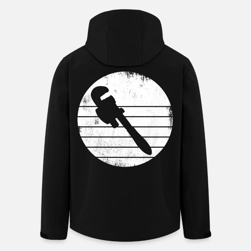 Pipe Wrench Drawing - Men’s Recycled Softshell Jacket by Stanley/Stella - black