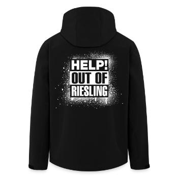 AIDE! Hors Riesling - Veste softshell homme en polyester recyclé Stanley/Stella - noir - Dos - AI Model Male 185 light (185cm)