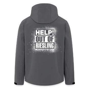 AIDE! Hors Riesling - Veste softshell homme en polyester recyclé Stanley/Stella - charbon - Dos - AI Model Male 185 light (185cm)